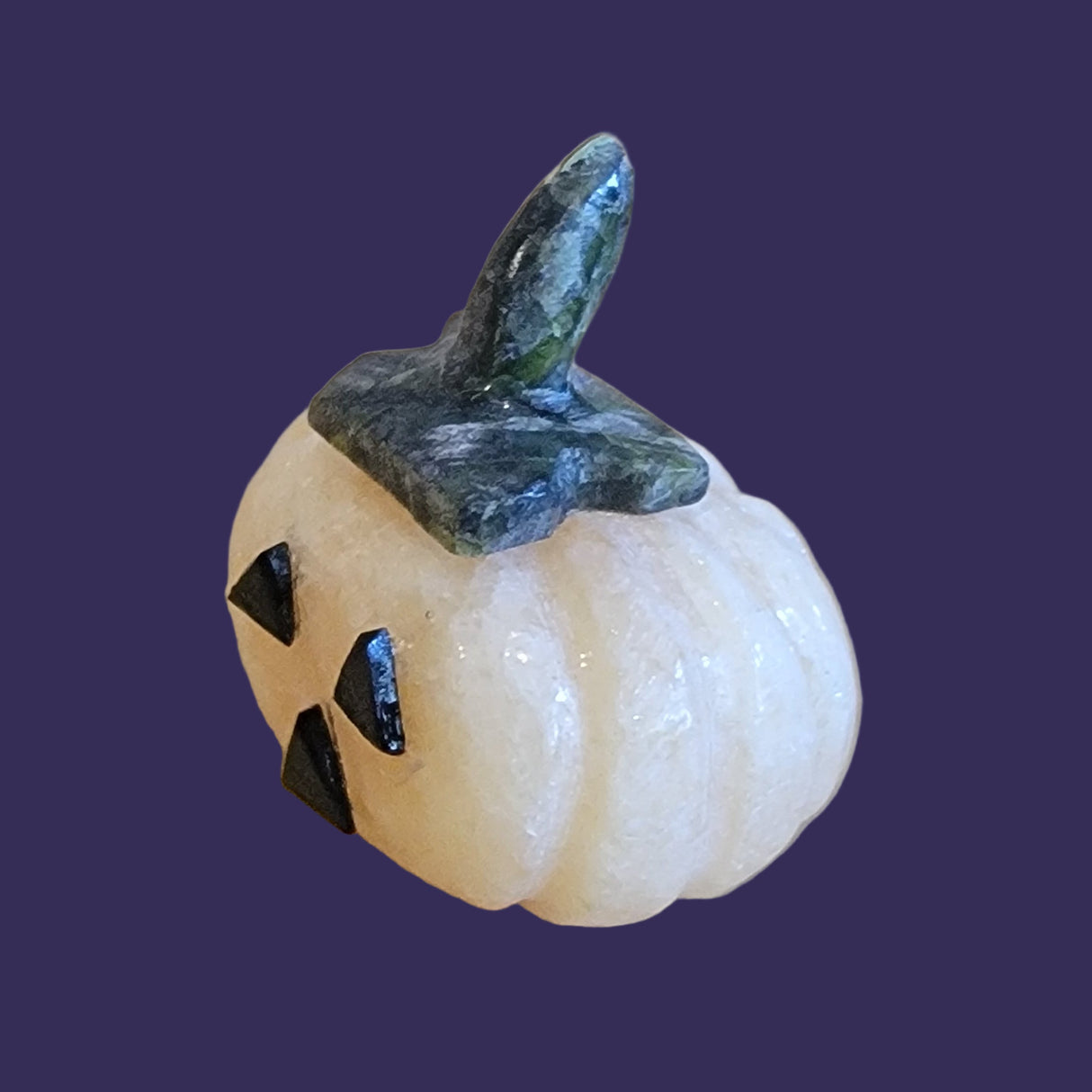 Orange Calcite Jack-o'-lantern Pumpkin Zuni Fetish