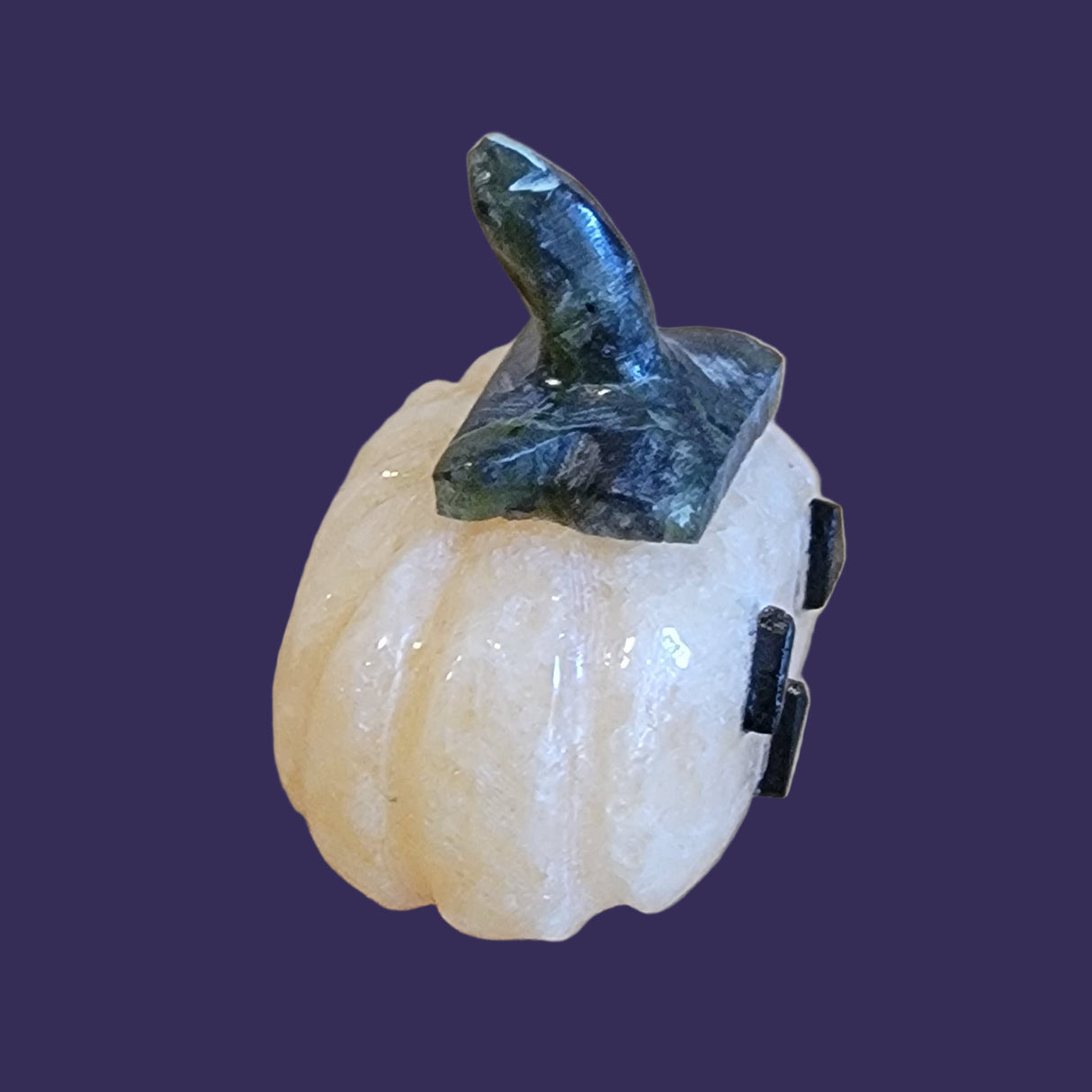 Orange Calcite Jack-o'-lantern Pumpkin Zuni Fetish