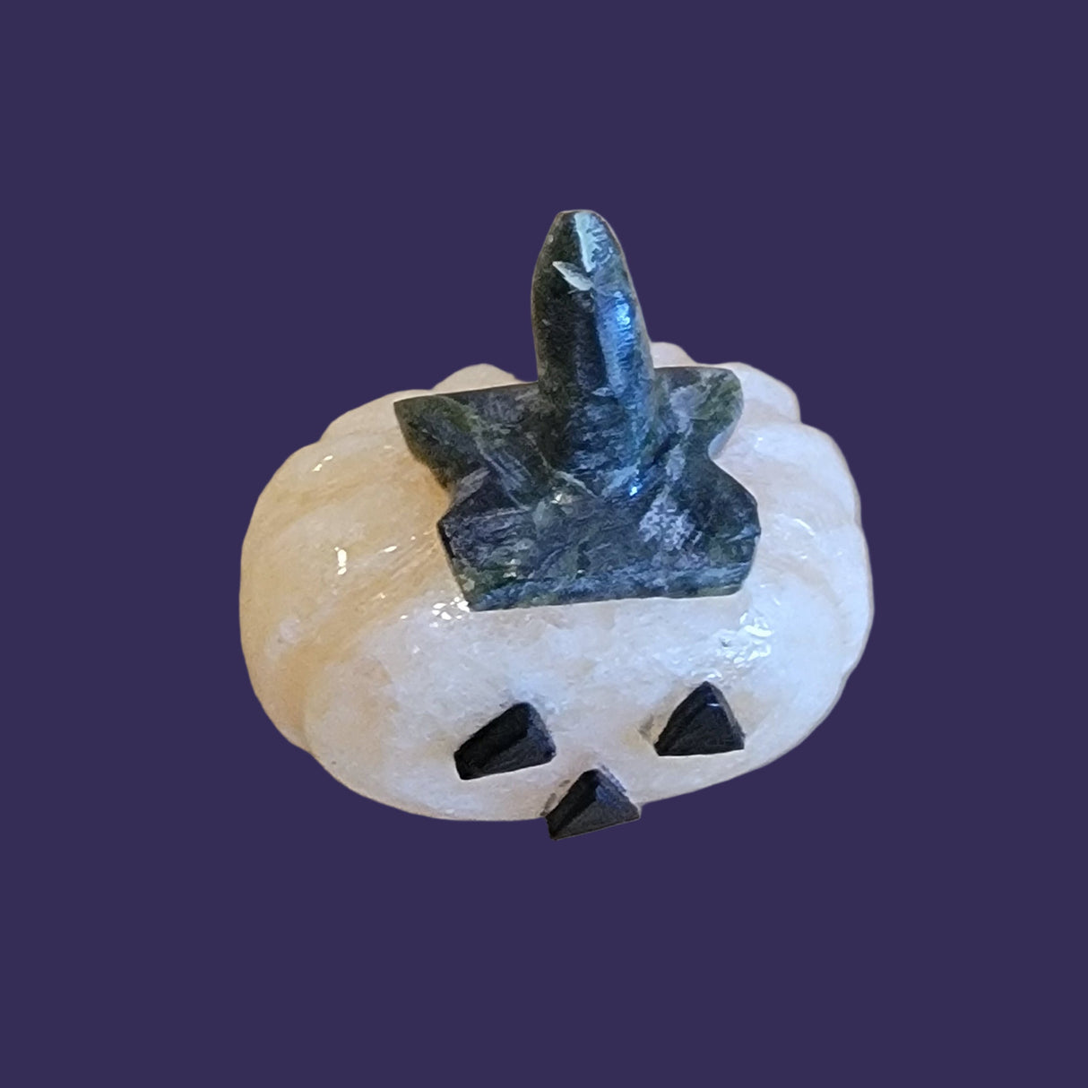 Orange Calcite Jack-o'-lantern Pumpkin Zuni Fetish