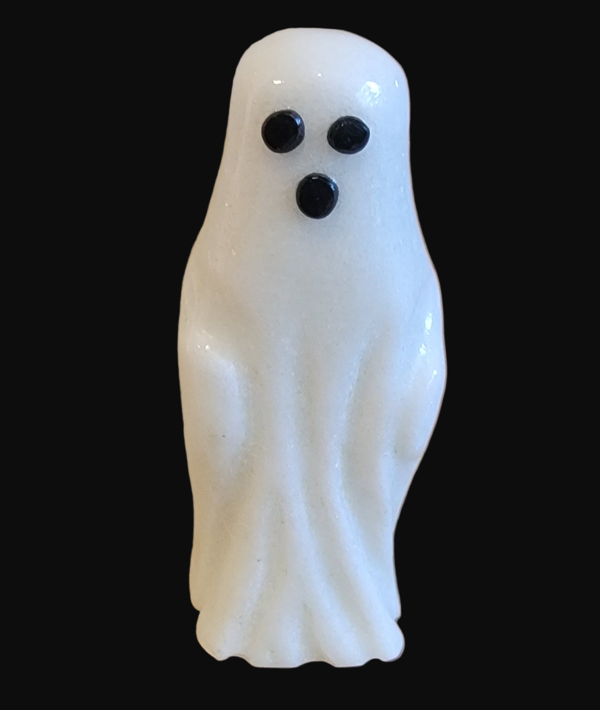 Boo! White Marble Ghost Zuni Fetish