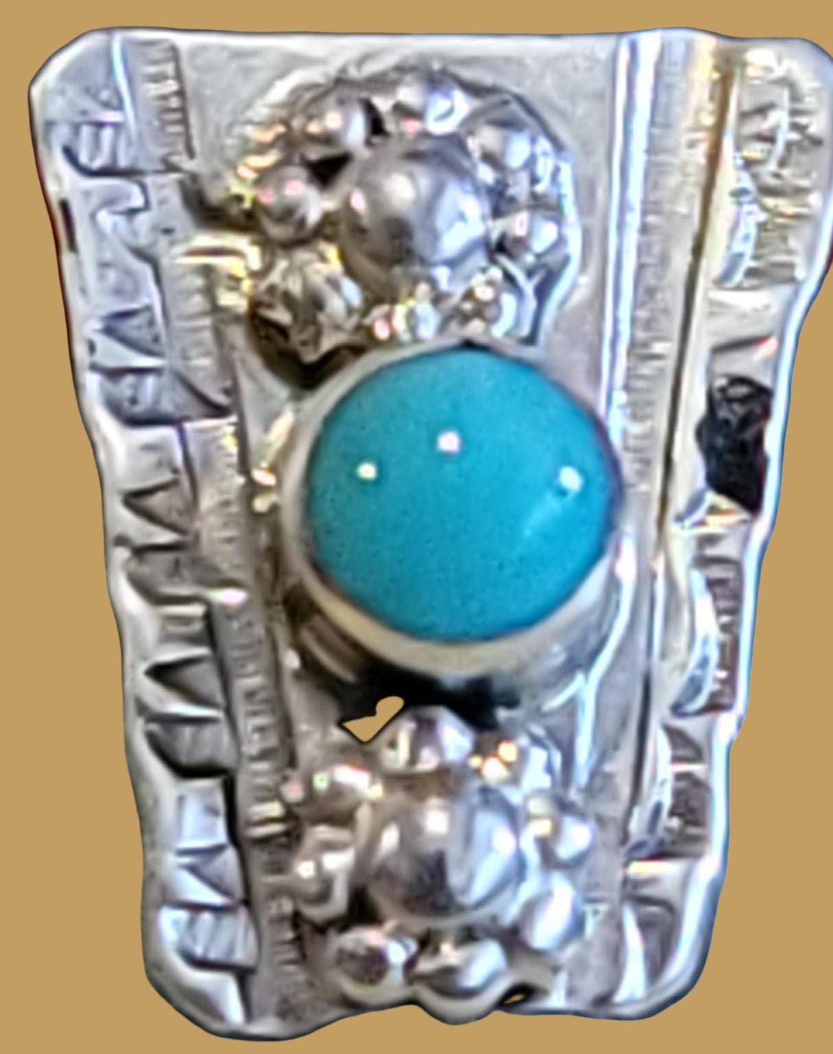 Fluorite Chubby Owl w/Turquoise and Silver Jewelry Zuni Fetish