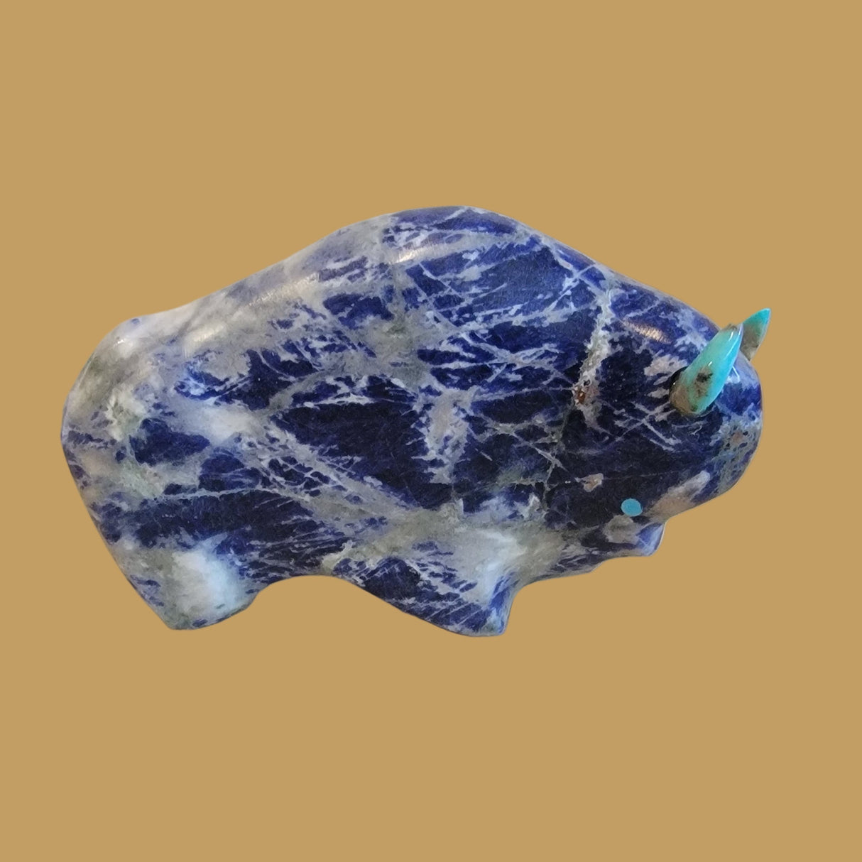 Large and Powerful Sodalite Bison/Buffalo Zuni Fetish