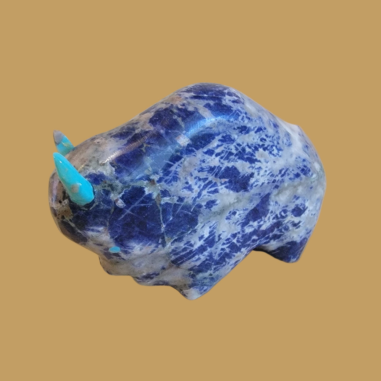 Large and Powerful Sodalite Bison/Buffalo Zuni Fetish