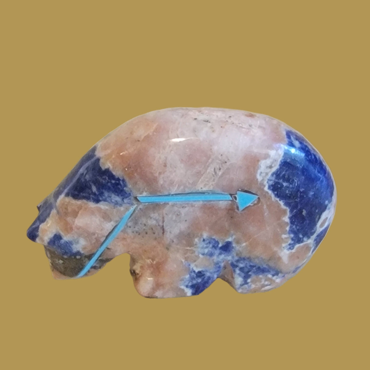 Sunset Sodalite Medicine Bear Zuni Fetish