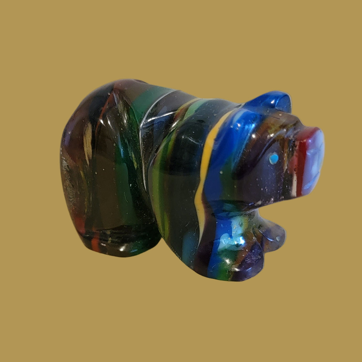 Chubby Surfite Bear Zuni Fetish