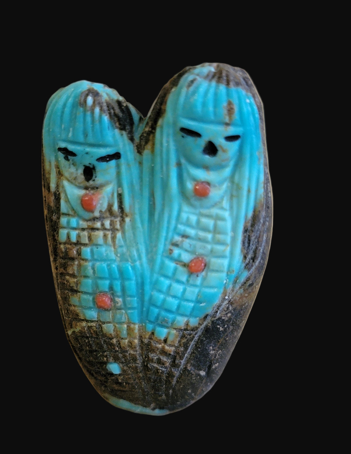 Quadruple Turquoise Zuni Maidens and Corn Maidens Zuni Fetish