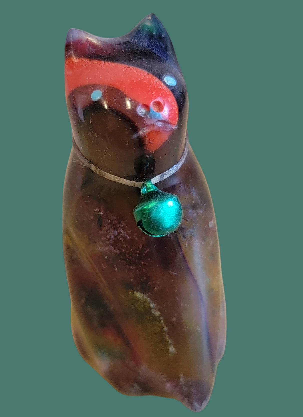 Christmas/Holiday Kitty Cat w/ Green Jingle Bell Collar