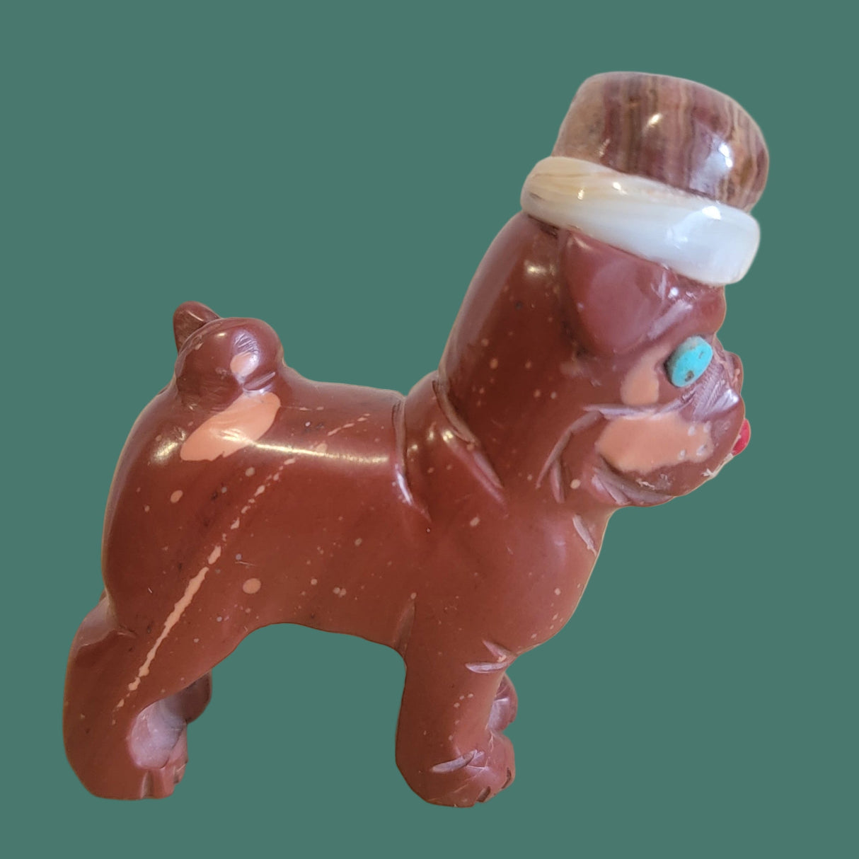 Santa Pug/Dog is Coming to Town Zuni Fetish