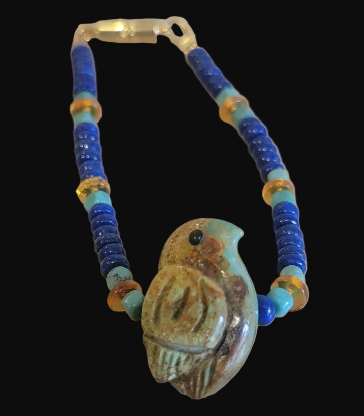 Campo Frio Turquoise Zuni Fetish Messenger Bird Bracelet Indian Jewelry