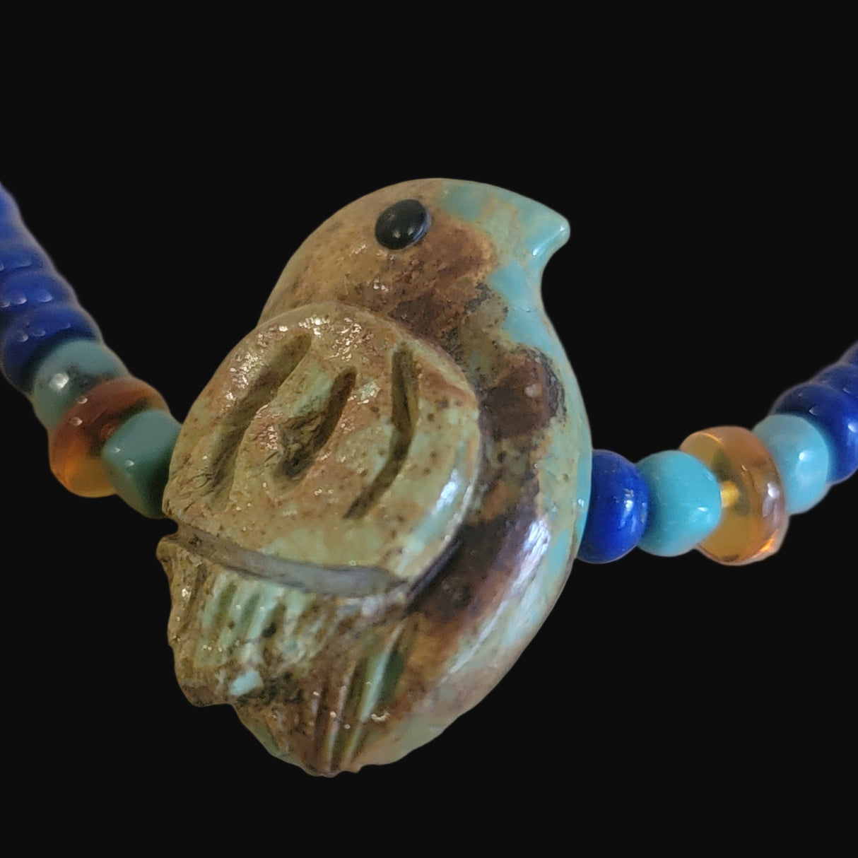 Campo Frio Turquoise Zuni Fetish Messenger Bird Bracelet Indian Jewelry