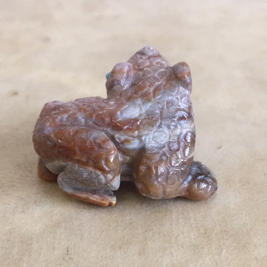 Picasso Marble Frog Zuni Fetish