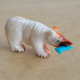 Spiny Oyster Shell Bear w/Fish Zuni Fetish