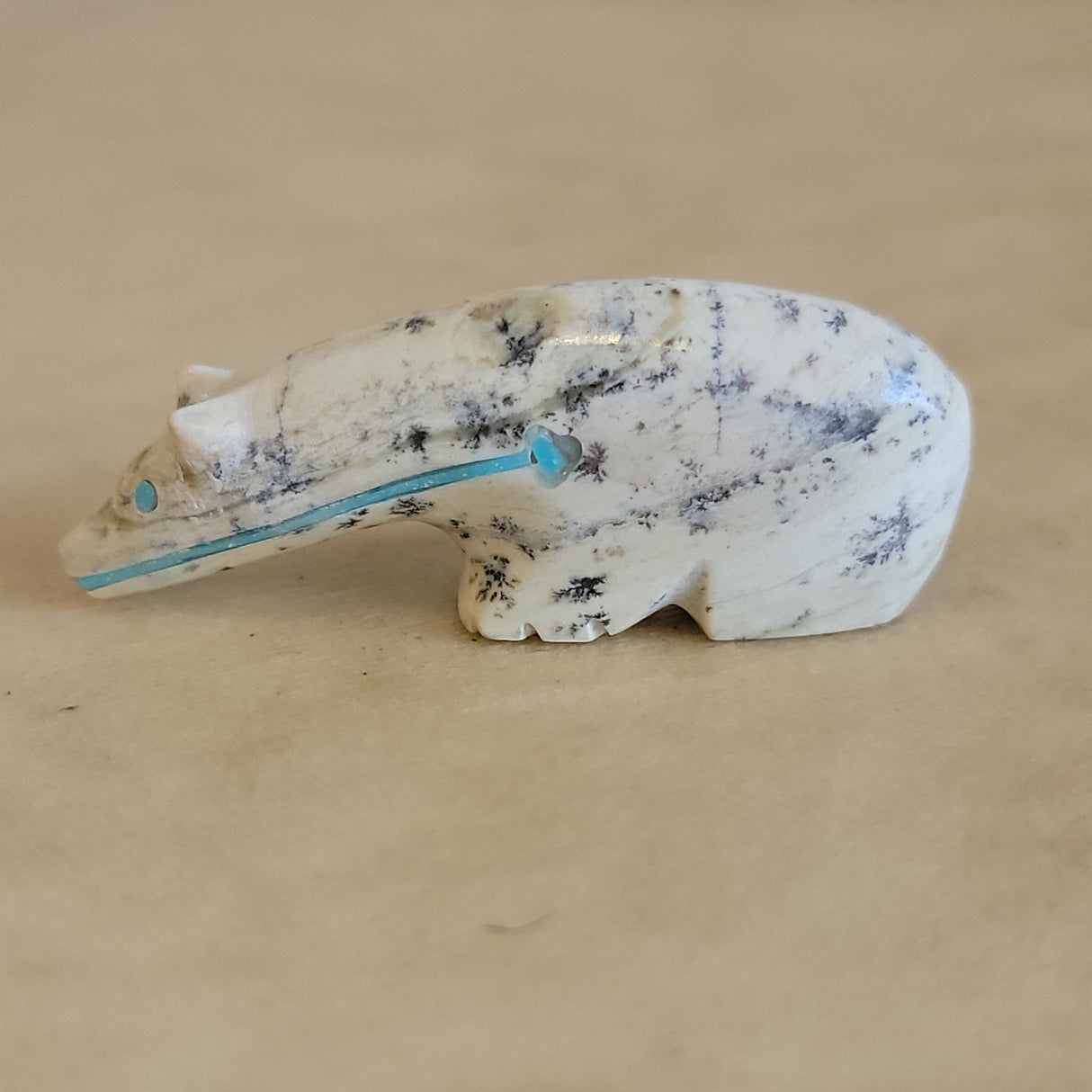 Long Necked Serpentine Bear Zuni Fetish