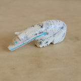 Long Necked Serpentine Bear Zuni Fetish