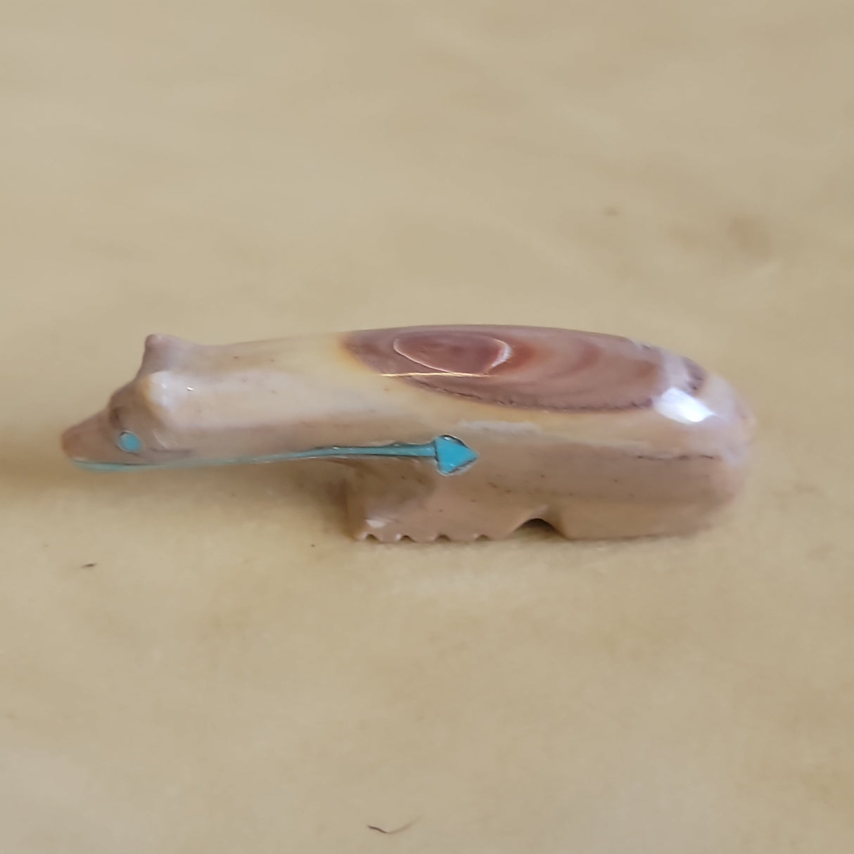 Long Necked Dolomite Zuni Fetish Bear