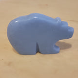 Double Heartlines Angelite Bear Zuni Fetish