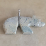 Serpentine Bear Zuni Fetish Pendant