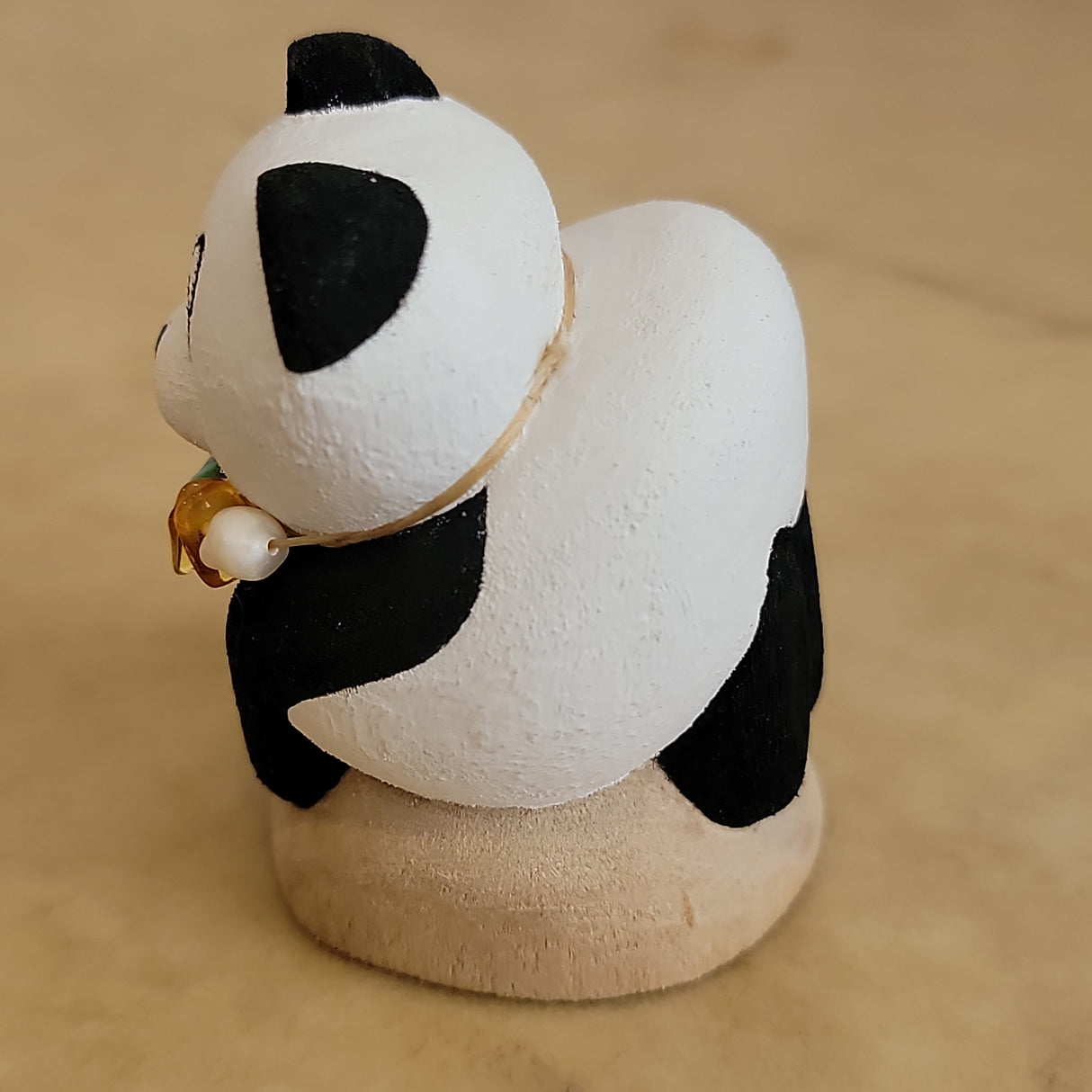 Cottonwood Root Panda Bear Zuni Fetish/ Folk Art