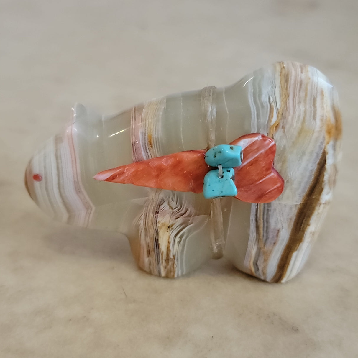 Daphne Quam Onyx Bobcat Zuni Fetish