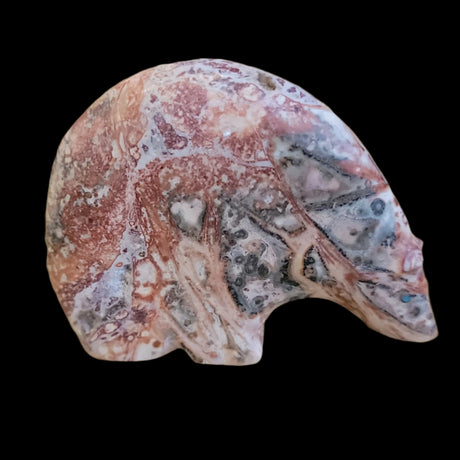 Long Necked and Colorful Jasper Zuni Fetish Medicine Bear