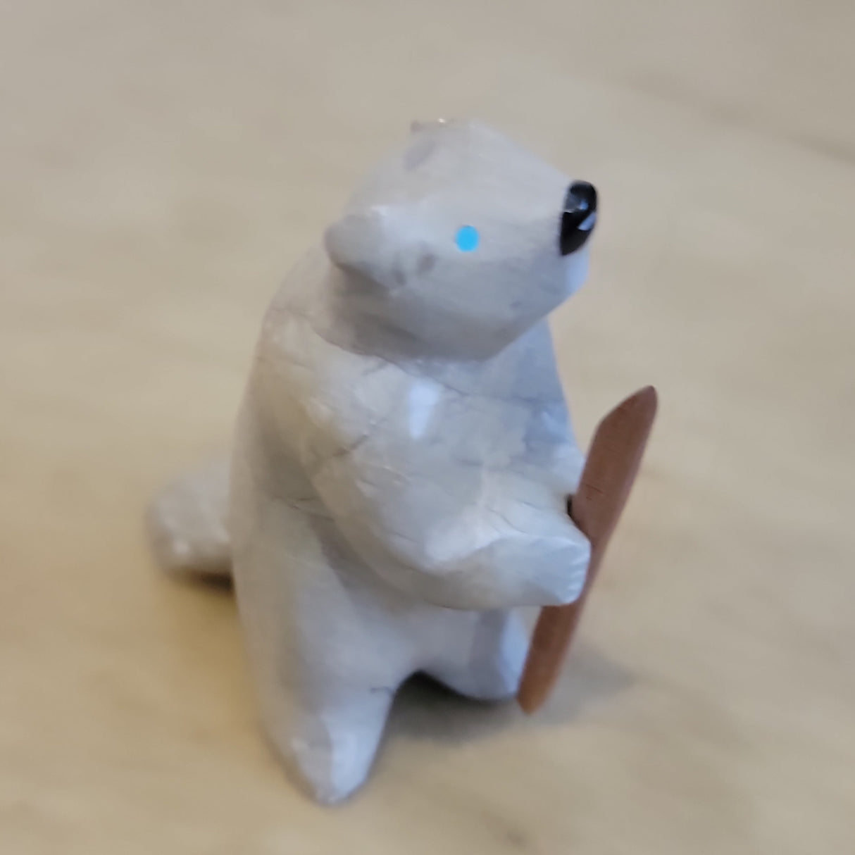 Travertine Chomping Beaver Zuni Fetish