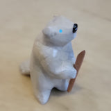 Travertine Chomping Beaver Zuni Fetish