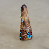 Fossilized Ivory  Corn Maiden Zuni Fetish