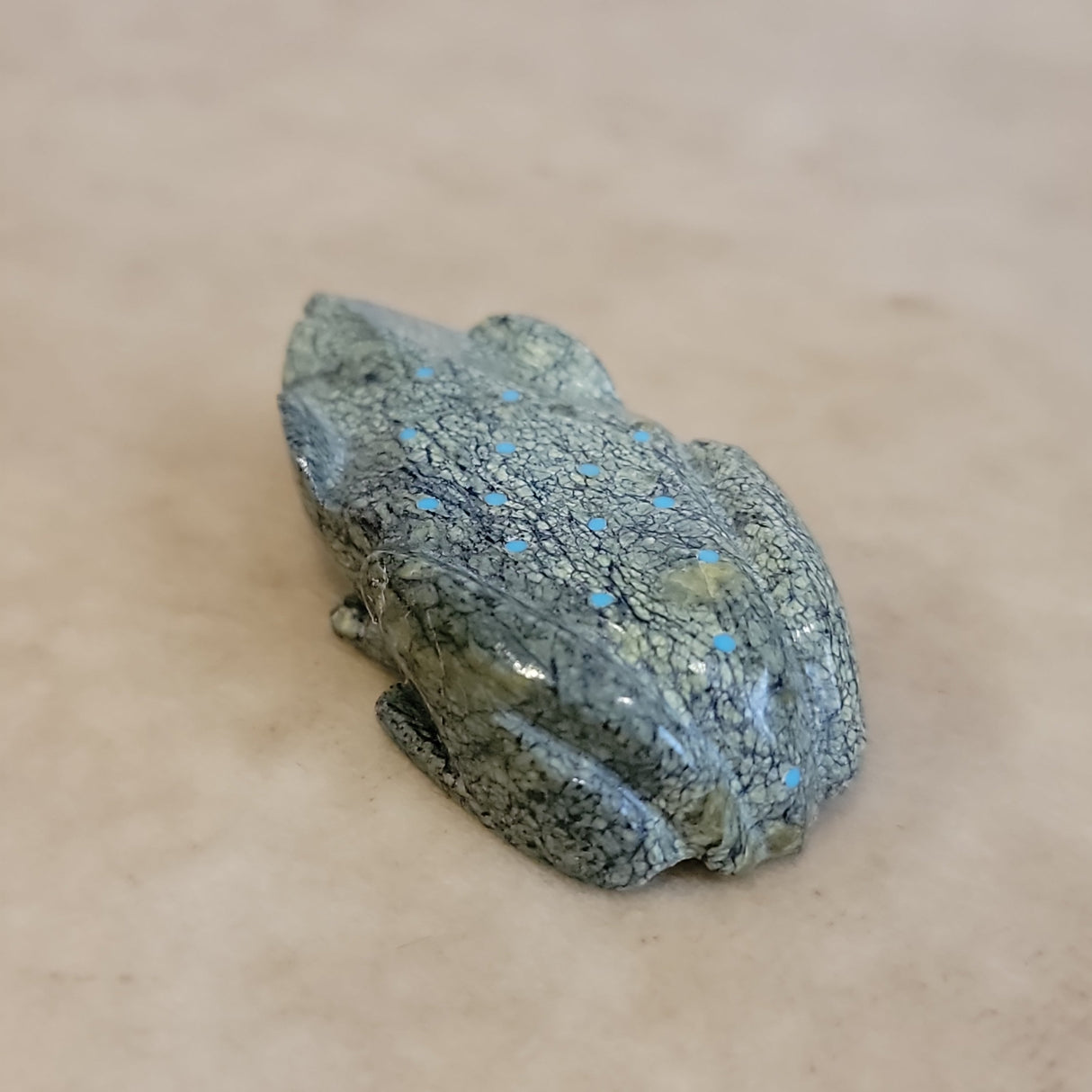 Serpentine Frog Zuni Fetish