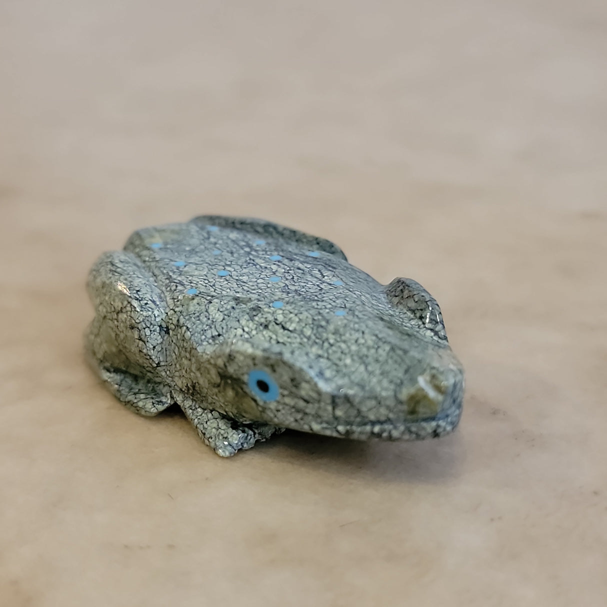 Serpentine Frog Zuni Fetish