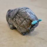 Classic Picasso Marble Bison/Buffalo Zuni Fetish