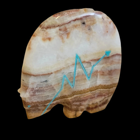 Classic Onyx Medicine Bear Zuni Fetish