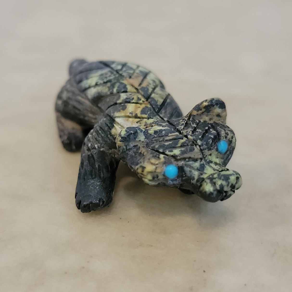 Serpentine Badger on the Prowl Zuni Fetish