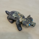 Serpentine Badger on the Prowl Zuni Fetish