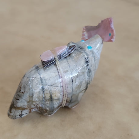 Picasso Marble Wolf Zuni Fetish