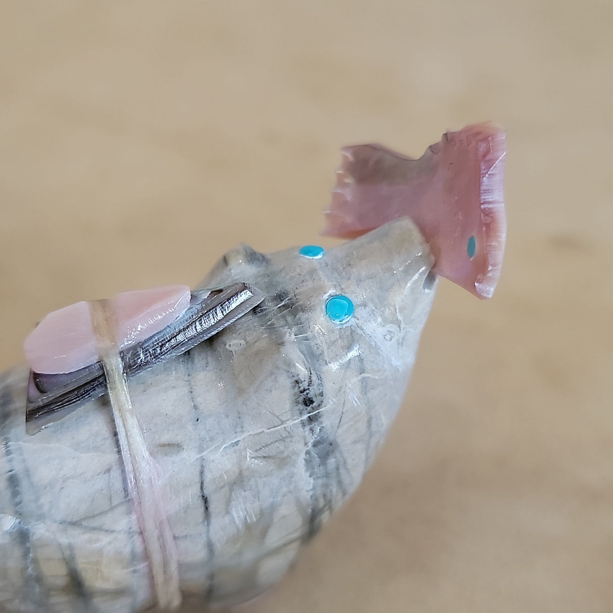 Picasso Marble Wolf Zuni Fetish