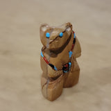 Standing Bear w/Zuni Sun and Wrap Around Heartline Zuni Fetish