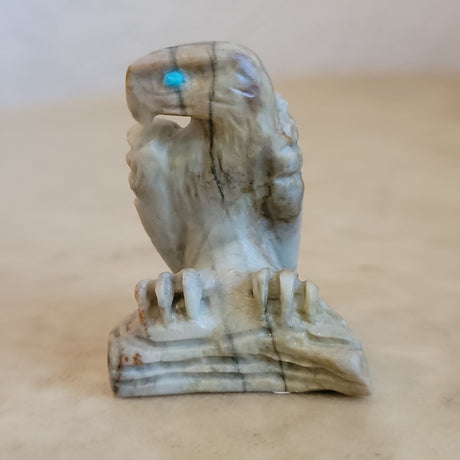 Wilfred Cheama Picasso Marble Noble Eagle Zuni Fetish