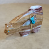 Colorful Onyx Mountain Lion Zuni Fetish