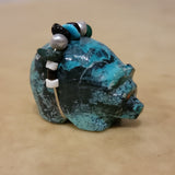 Fancy Chrysocolla Bear Zuni Fetish
