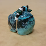Fancy Chrysocolla Bear Zuni Fetish