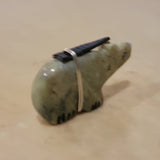Serpentine Bear w/ Zuni Sun Symbol Zuni Fetish