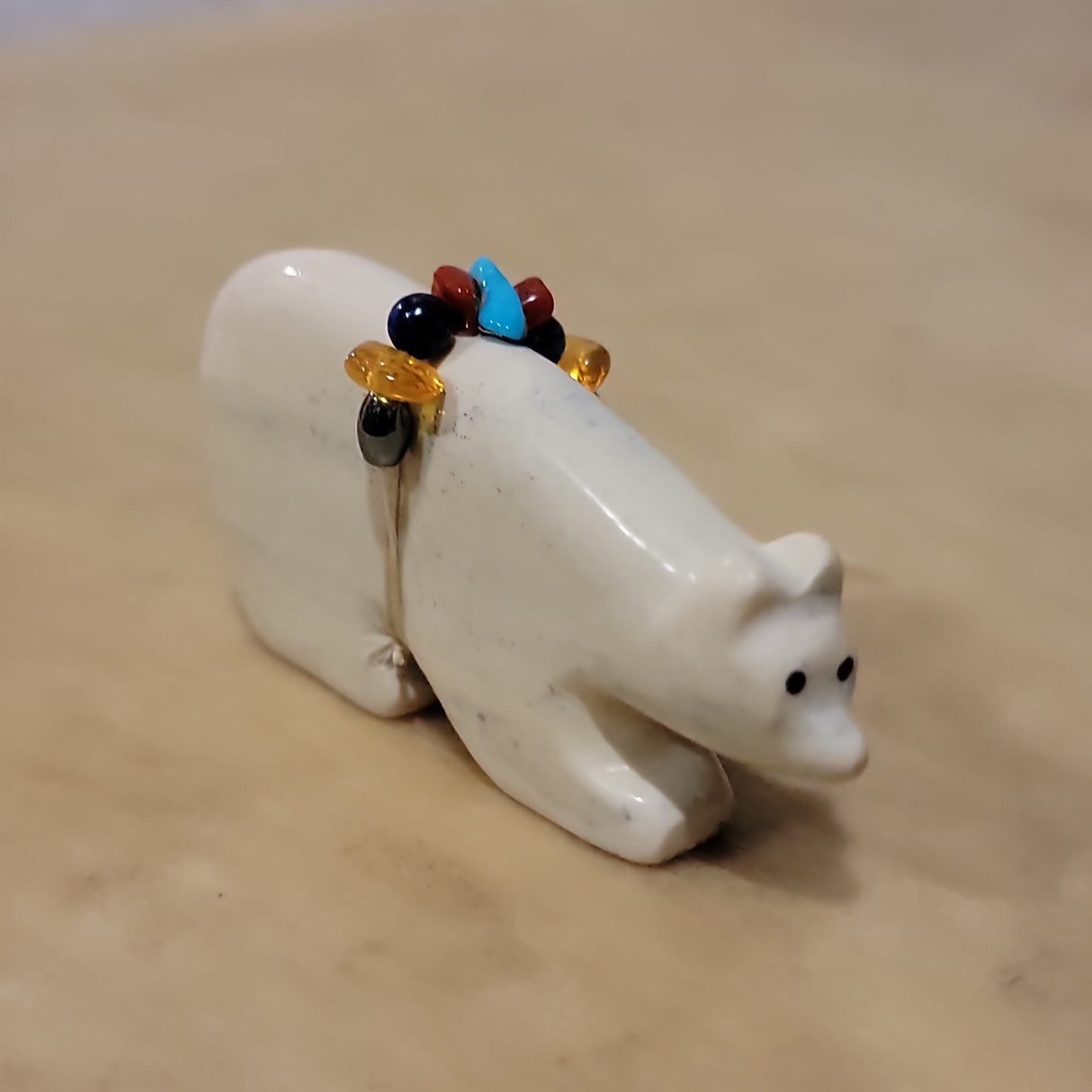 Double Bears with Fancy Offering Zuni Fetish