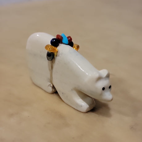 Double Bears with Fancy Offering Zuni Fetish