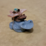 Daisy Leonard Stack Frogs and Dragonfly Zuni Fetish