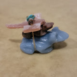 Stacked Frogs and Dragonfly Zuni Fetish