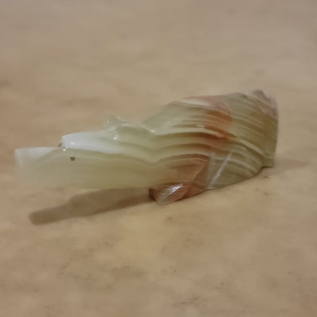 Onyx  Wolf w/ Heartline Zuni Fetish