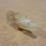 Onyx  Wolf w/ Heartline Zuni Fetish