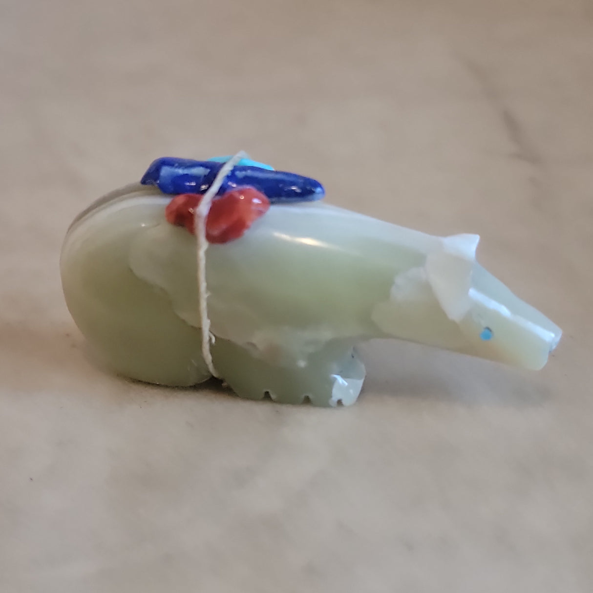 Onyx Bear w/Pack Zuni Fetish