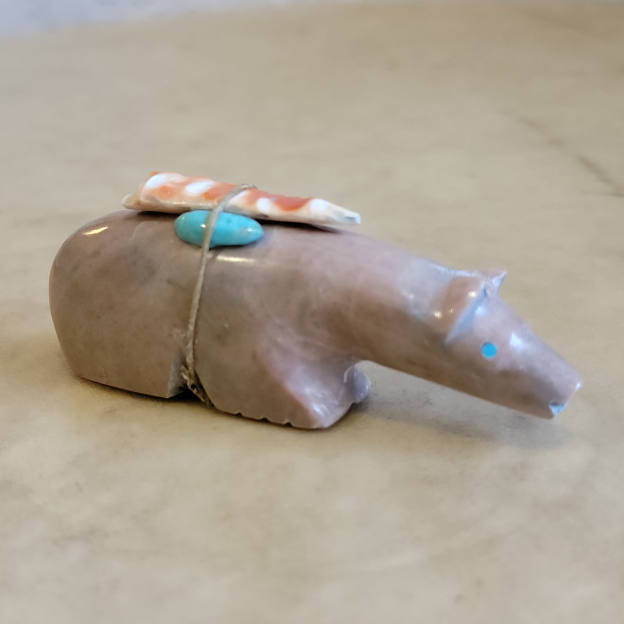 Priscilla Lasiloo Long Necked Serpentine Zuni Fetish Bear