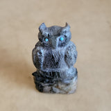 Picasso Marble Great Horned Owl Zuni Fetish